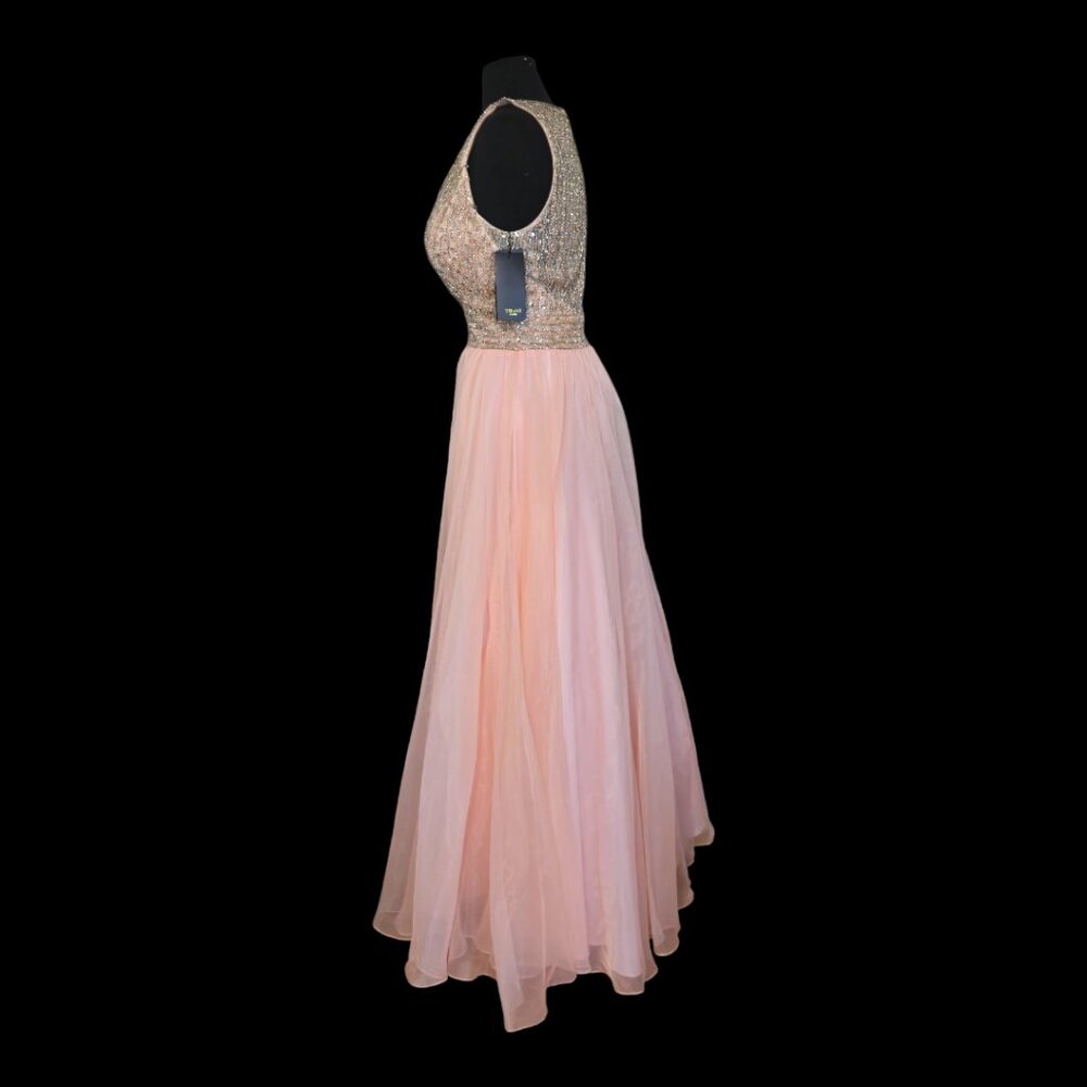 Terani Couture Embellished Deep V-neck Ballgown - Picture 3 of 7